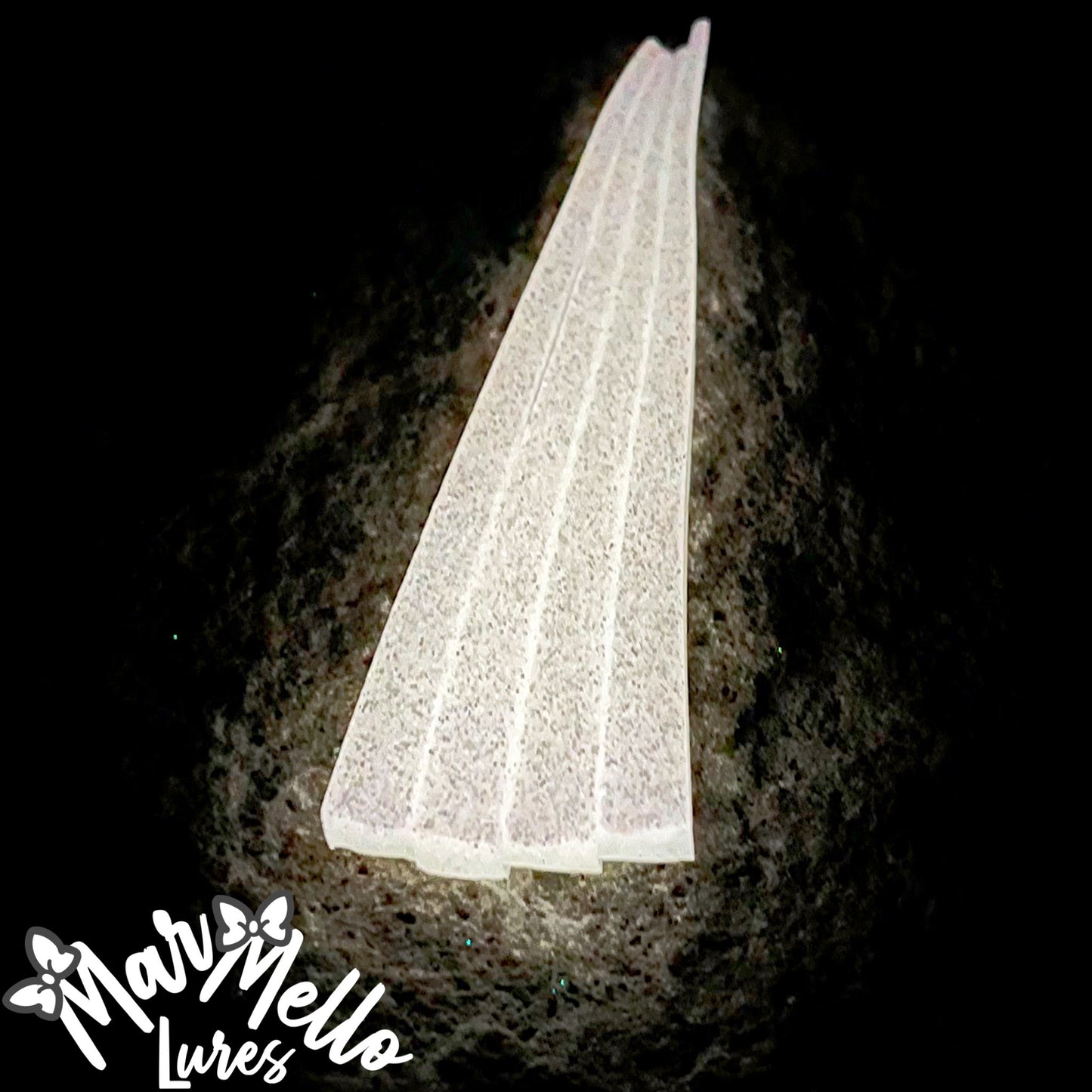 MarMello Lures White Glitter & Glow 3.25