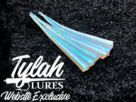 TylahLures Milky Blue/Green Chameleon Strips 2.4