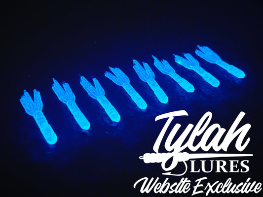 TylahLures Website Exclusive UV Pearl Blue Glow Shidasa 1in