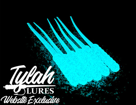 TylahLures Website Exclusive Pearl Blue Glow 2in.