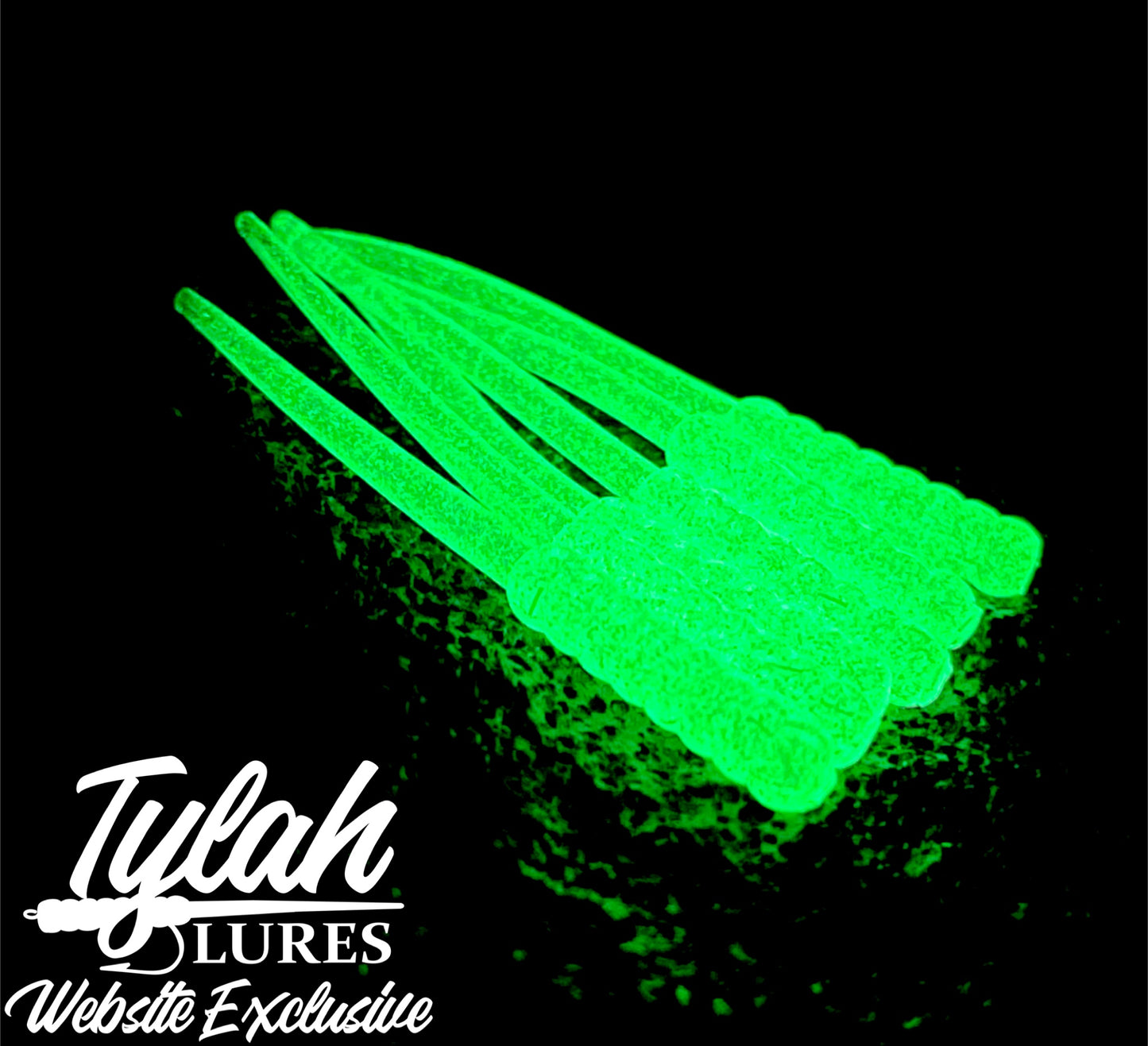 TylahLures Website Exclusive Pearl Green Glow 2in.